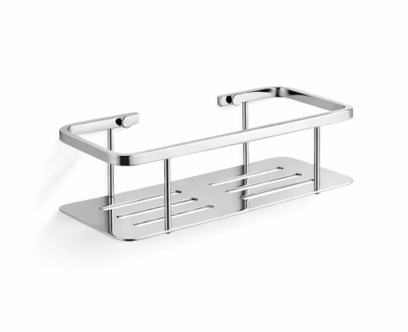 Panier - étagère de salle de bains 25 x 11 x 7 / acier poli