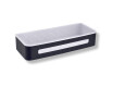 Panier 29 x 12 x 5,5 / noir mat / insert en plastique blanc