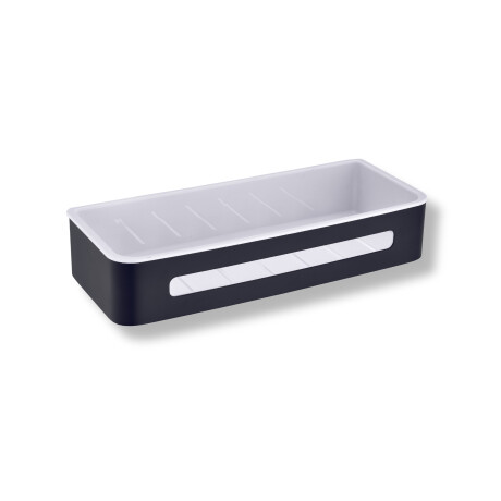 Panier 29 x 12 x 5,5 / noir mat / insert en plastique blanc #1