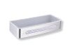 Panier 29 x 12 x 5,5 / acier poli / insert en plastique blanc