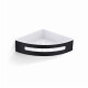 Panier d'angle 20,5 x 20,5 x 5,5 / noir mat / bac en plastique blanc #1