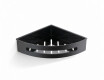 Panier d'angle 20,5 x 20,5 x 5,5 / noir mat / insert en plastique noir