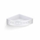 Panier d'angle 20,5 x 20,5 x 5,5 / acier poli / insert en plastique blanc #1