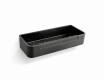 Panier 29 x 12 x 5,5 avec cordon de serrage / noir mat / insert en plastique noir
