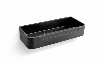 Panier 29 x 12 x 5,5 avec cordon de serrage / noir mat / insert en plastique noir