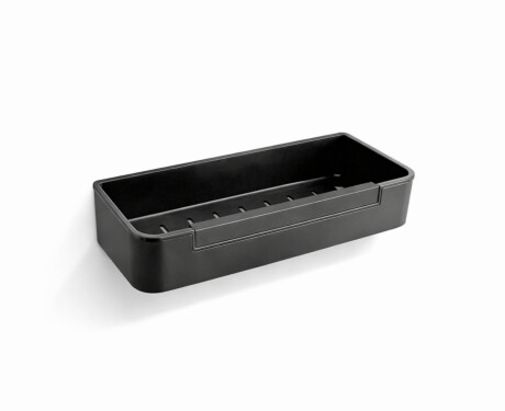Panier 29 x 12 x 5,5 avec cordon de serrage / noir mat / insert en plastique noir