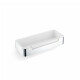 Panier 29 x 12 x 5,5 avec cordon de serrage / acier poli / insert en plastique blanc #1