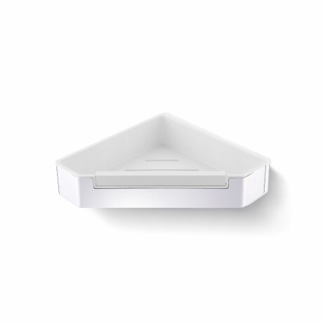 Panier d'angle 22 x 22 x 5,5 avec cordon de serrage / acier poli / insert en plastique blanc #1