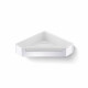 Panier d'angle 22 x 22 x 5,5 avec cordon de serrage / acier poli / insert en plastique blanc #1