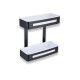 Panier double / noir mat / bacs en plastique blancs #1