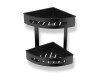 Panier double d'angle / noir mat / paniers en plastique noirs