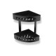 Panier double d'angle / noir mat / paniers en plastique noirs #1