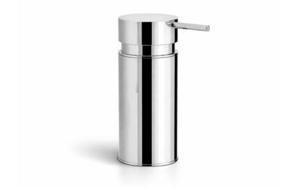 Distributeur de savon liquide 0,15 L / rond, à poser sur le plan de travail / chromé