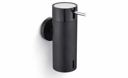 Distributeur de savon liquide 0,15 L / noir mat / pompe noire + acier poli