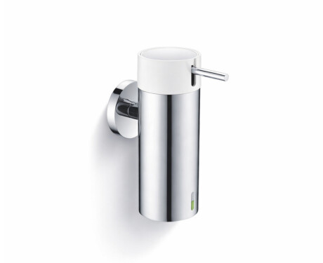 Distributeur de savon liquide 0,15 L / acier poli / pompe blanche + acier poli