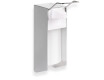Distributeur de désinfectant 0,5 L avec bouton actionnable avec le coude / Aluminium mat