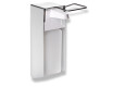 Distributeur de désinfectant 1,0 L avec bouton actionnable avec le coude / Aluminium mat