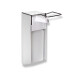 Distributeur de désinfectant 1,0 L avec bouton actionnable avec le coude / Aluminium mat #1