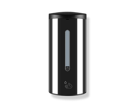 Distributeur automatique sans contact de savon liquide/gel désinfectant 0,7 L / noir brillant