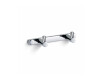 Barre - 2 crochets pour serviettes / chrome