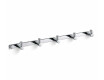Barre - 5 crochets pour serviettes / chrome