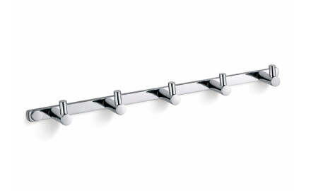 Barre - 5 crochets pour serviettes / chrome