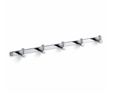 Barre - 5 crochets pour serviettes / chrome