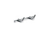 Barre - 2 crochets doubles pour serviettes / chrome