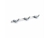Barre - 3 crochets doubles pour serviettes / chrome