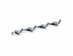 Barre - 4 crochets doubles pour serviettes / chrome