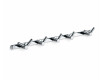 Barre - 5 crochets doubles pour serviettes / chrome