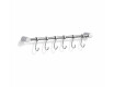 Tringle - 6 crochets coulissants pour serviettes / chrome