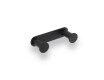 Barre large - 2 crochets pour serviettes / noir mat