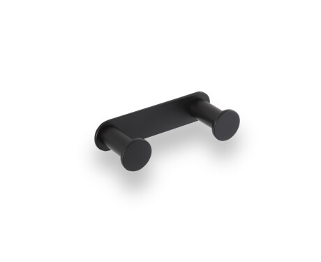 Barre large - 2 crochets pour serviettes / noir mat