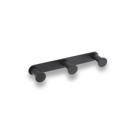 Barre large - 3 crochets pour serviettes / noir mat #1