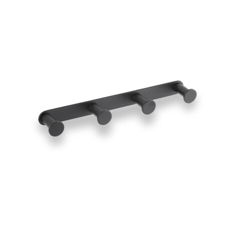 Barre large - 4 crochets pour serviettes / noir mat #1