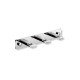 Barre - 3 crochets plats pour serviettes / chrome #1