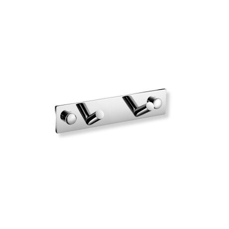 Barre - 2 crochets inclinés pour serviettes / chrome #1