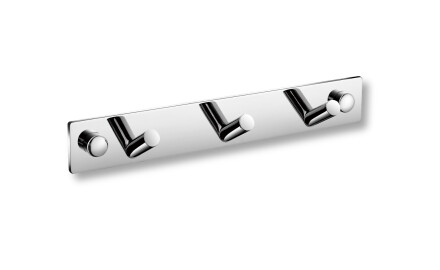 Barre - 3 crochets inclinés pour serviettes / chrome