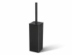 Brosse de WC sur pied / carrée / noir mat