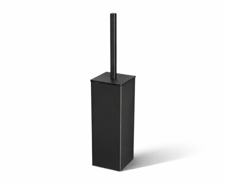 Brosse de WC sur pied / carrée / noir mat