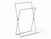 Porte-serviettes double / pliable / chromé