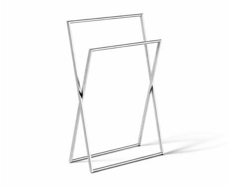Porte-serviettes double / pliable / chromé