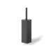 Brosse de WC suspendue / carrée / noir mat #1