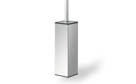 Brosse de WC suspendue / carrée / acier poli