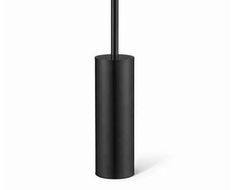 Brosse de WC sur pied, à centrage automatique / noir mat