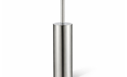 Brosse de WC sur pied, à centrage automatique / chromée