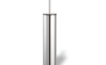 Brosse de WC sur pied, haute / chromée