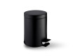 Poubelle à pédale STANDARD ronde 3 L, fermeture en douceur / noir mat