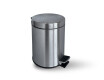 Poubelle à pédale STANDARD ronde 3 L, fermeture en douceur / acier satiné